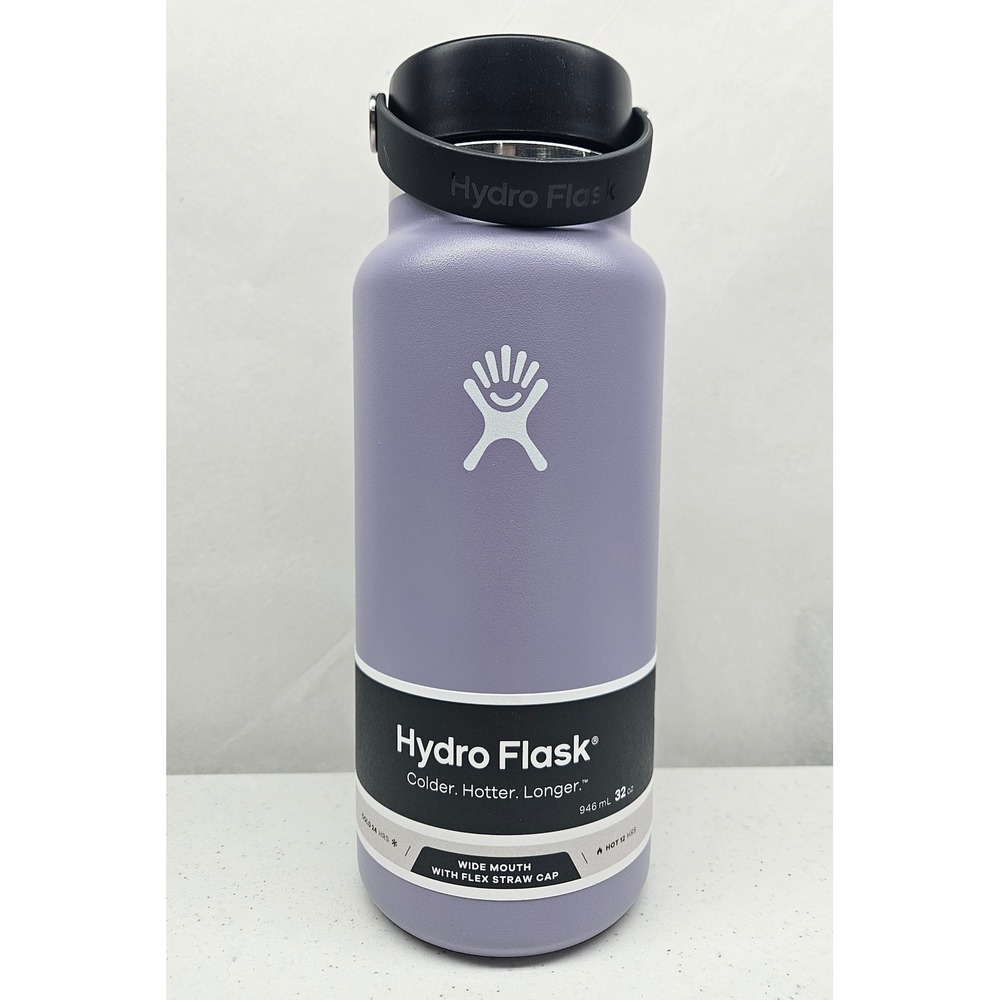 Hydro Flask 32 Oz Wide Mouth Bottle, Std. Carry Cap, "Moonshadow" Purple, Unused